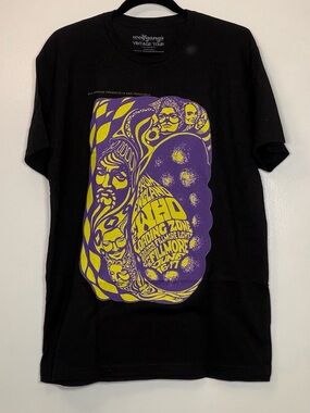 🆕 The Who Black Graphic Tee with Purple & Yellow Print